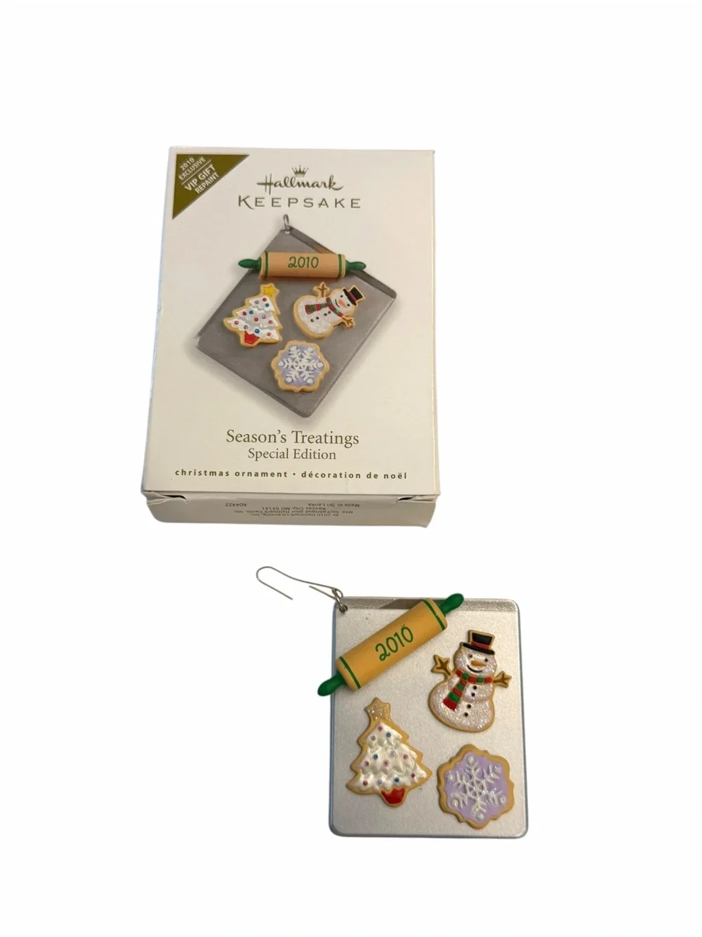2010 Hallmark Christmas Ornament SEASON'S TREATINGS Special Edition Baking Sheet